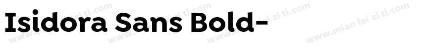 Isidora Sans Bold字体转换